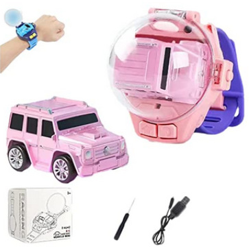 Douyin Internet Red Toy Watch Mini coche eléctrico de control remoto Coche Amazon Niños y amigas Regalo