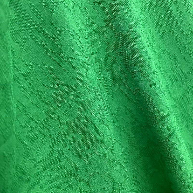 新中式蜂巢醋酸皱提花面料 复古国风机理感马面裙布包童装外套布