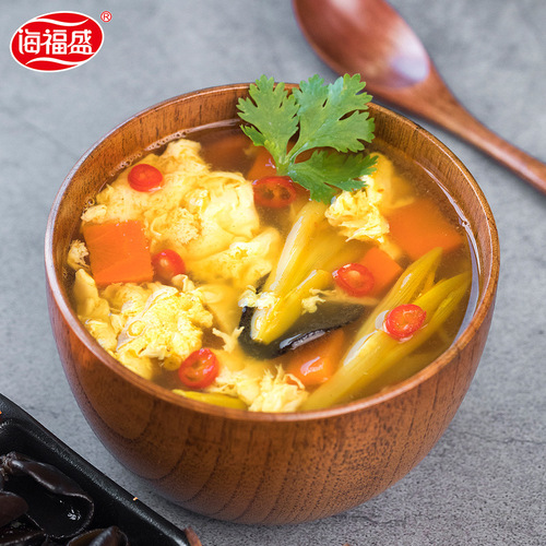 Haifusheng instant hibiscus fresh vegetable soup nutritious meal replacement breakfast instant brewed seaweed egg drop soup hot and sour soup cup