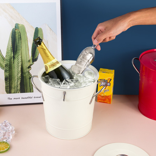 Retro household ice bucket bar beer champagne red wine ice bucket export Nordic European style iron ice bucket high appearance