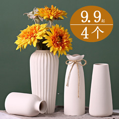 Nordic Ceramic Vase Ornaments Ins Style Creative White Bisque Crafts Home Decoration Ornaments Hydroponic Vase