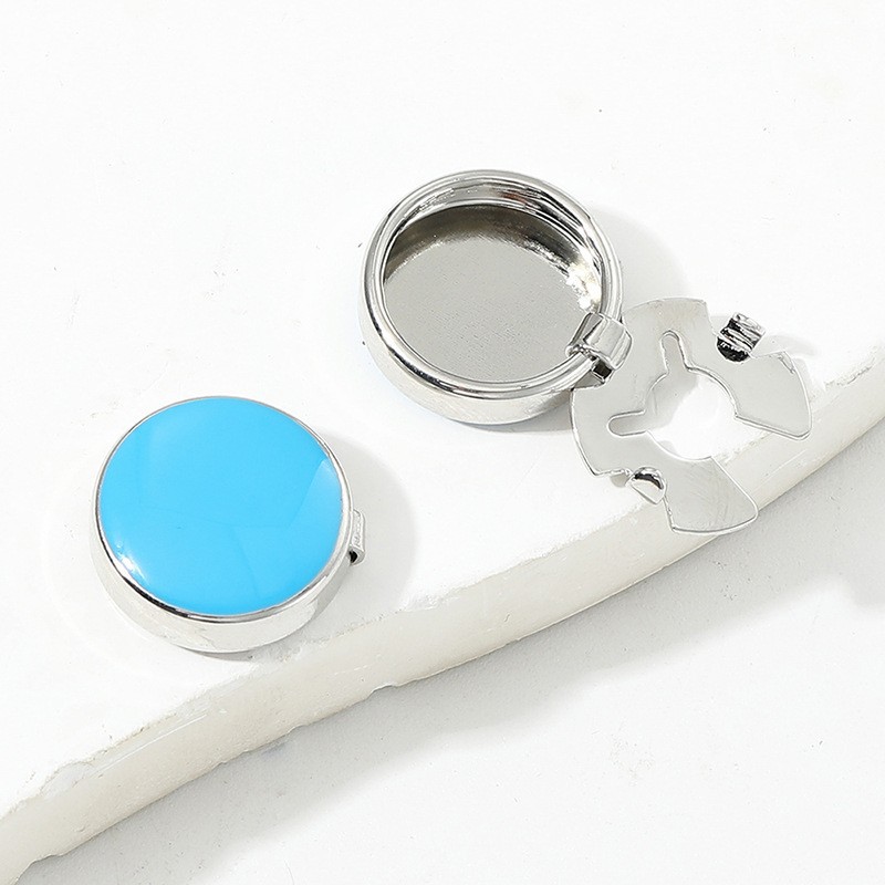 Runda manschettknappar i koppar mångsidig och enkel design_voghion.com