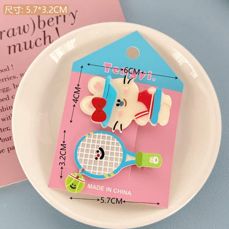 アップル ウエストハイランド パピー シリーズ かわいいヘアピン 夏用 多用途 前髪クリップ ガーリーハート 漫画 クラッシュヘア カモノハシクリップ|undefined