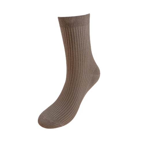 Socks pure cotton men's mid-tube spring and autumn double-needle pure cotton sweat-absorbent and deodorant sports boys black and white long tube business cotton socks trendy