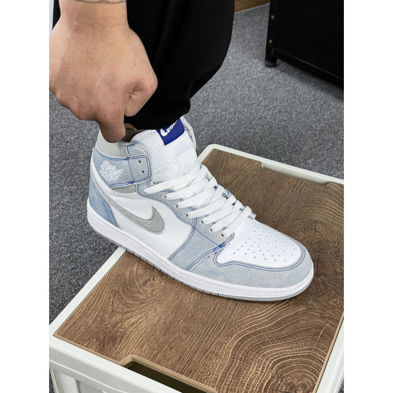 [Pu'ian Factory] Nieliguan aj メンズシューズ ハイトップ アッシュ aj1 黒と白のバスケットボールシューズ 空軍レディース カジュアルスニーカー|undefined