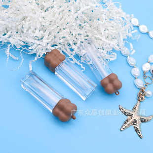 Vertical Stripes Inner Cup Square Tube Lip Gloss Tube Cloud Cover Small Capacity Lip Glaze Tube Cosmetics Packaging Manufacturer Straight Hair