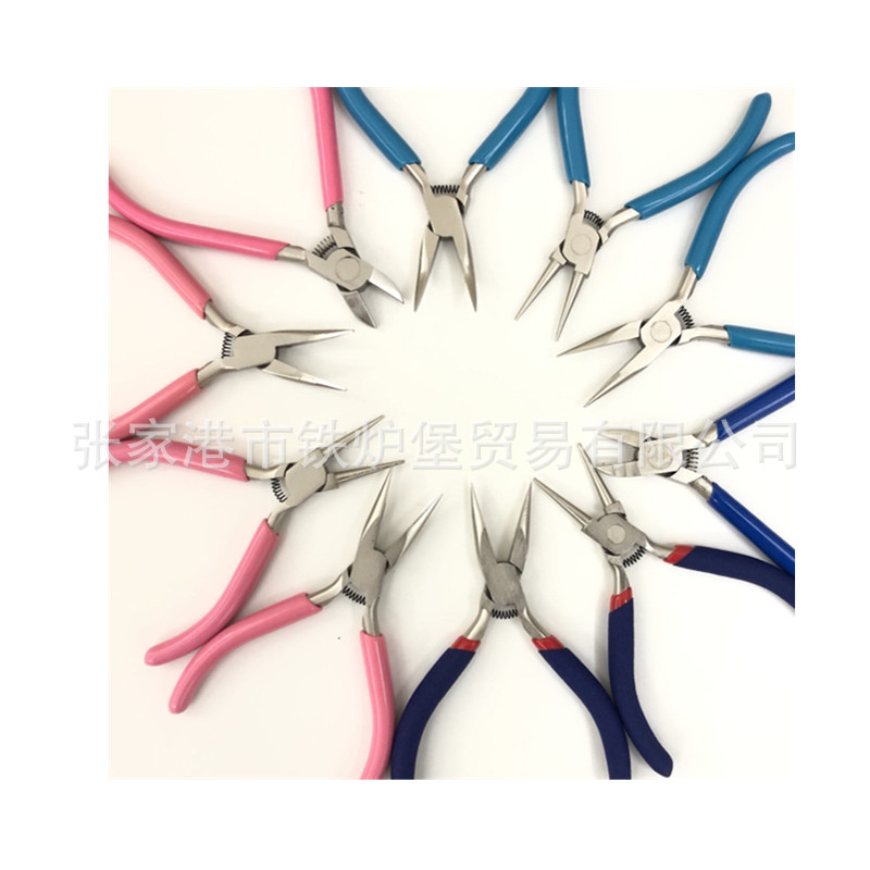 工厂批发珠宝钳尖嘴钳圆嘴钳迷你钳套装饰品配件手工钳子弯嘴