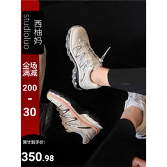 香港厚底内老爹鞋女2025夏新款网面透气户外登山鞋休闲运动鞋
