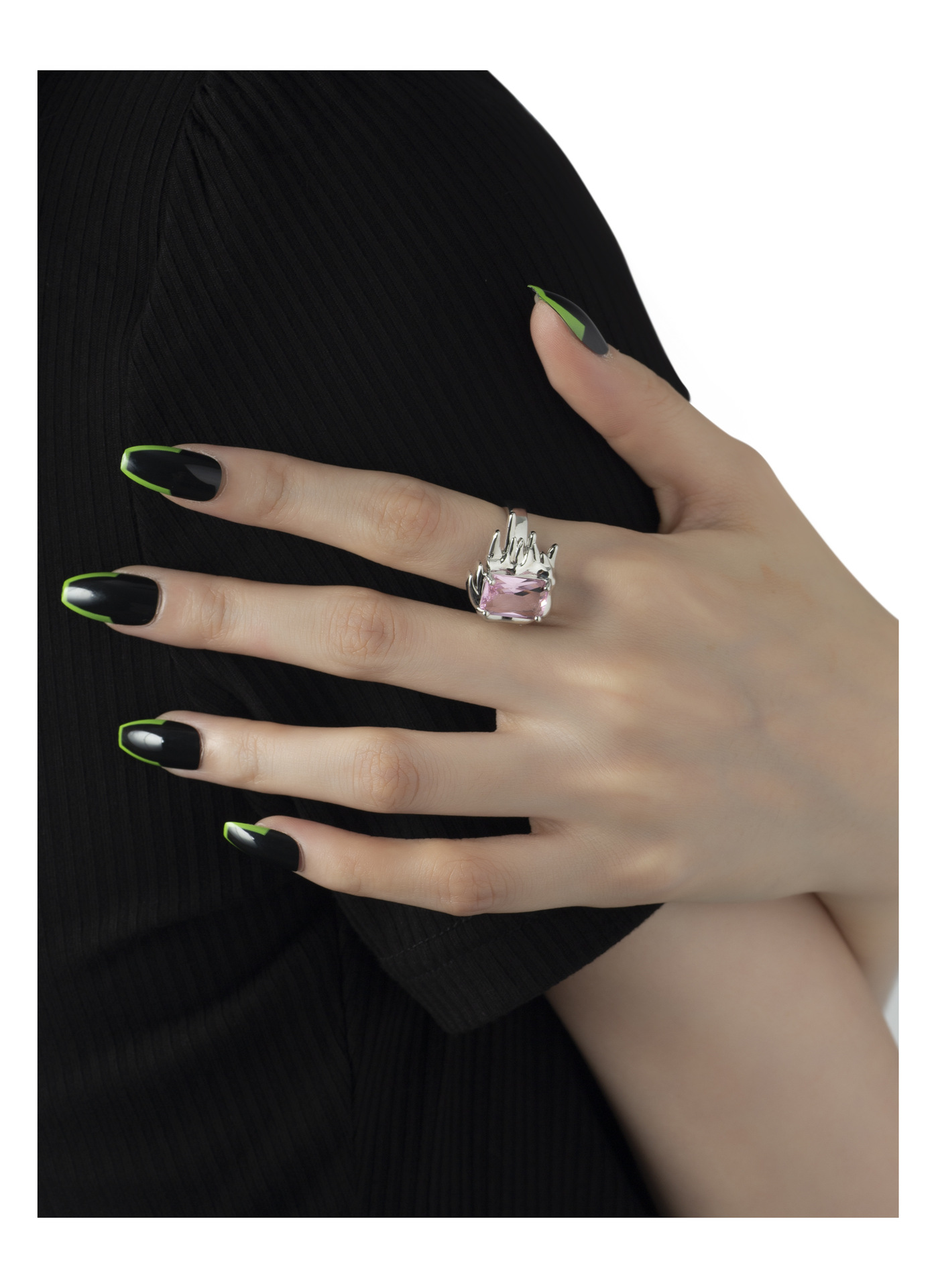 Fashion Geometric Copper Plating Zircon Open Ring