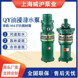 威沪泵业QY油浸式潜水泵喷淋增压泵喷泉抗洪大流量抽水泵2.2KW