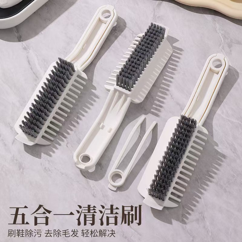 Five-In-One Cleaning Brush, Broom, Mop, Hair Cleaning Scraper, Household Bathroom Tile Gap Brush, Multi-Functional Brush