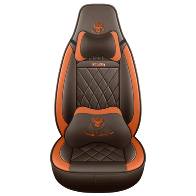 Modelə uyğun (Original) oturacaq örtükləri leather seven-seat special car seat - cys-charm-coffee-single-seat-deluxe-edition-11