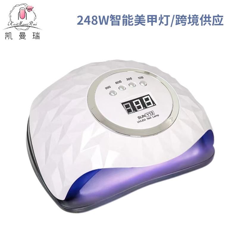 Lámpara de uñas de alta potencia máquina de fototerapia sincronización de cuatro engranajes colorido esmalte de uñas pegamento lámpara de hornear Amazon secador de uñas personalización