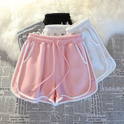 Summer White Casual Sports Shorts for Women, Summer Loose Home Pajamas That Can Be Worn Outside for Shopping, Comfortable Running Hot Pants Summer White Casual Sports Shorts for Women, Summer Loose Home Pajamas That Can Be Worn Outside for Shopping, Comfortable Running Hot Pants