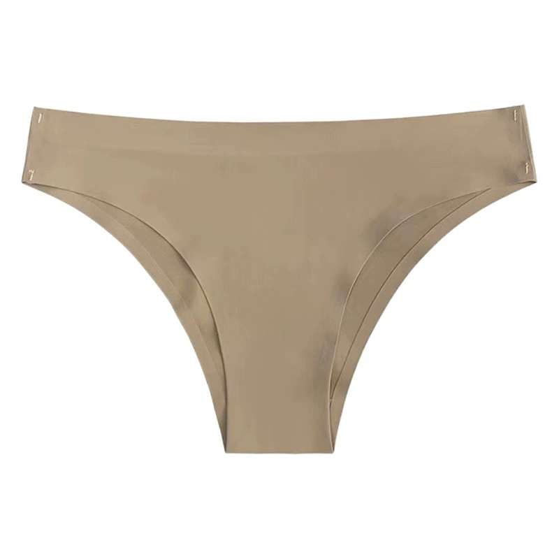 Нижнее белье Женское Европейское и американское трансграничное нижнее белье больших размеров Женские бесшовные трусы с низкой талией из ледяного шелка, женские трусы-бикини