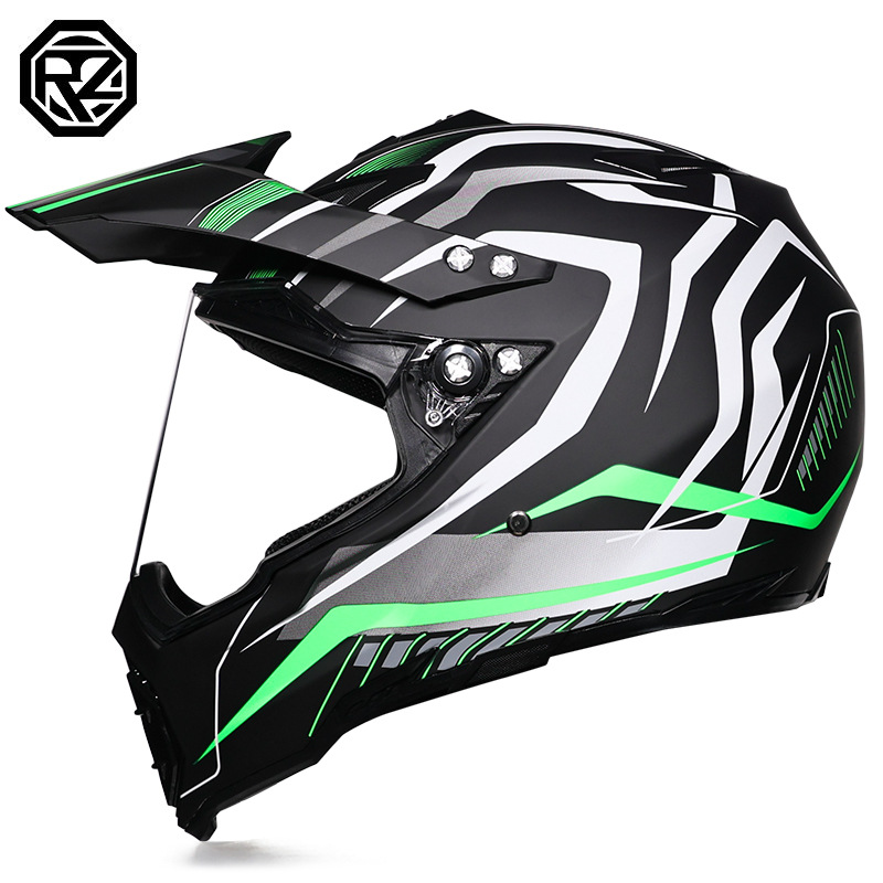 Casco de campo traviesa Casco de carreras de motos Casco de carretera Casco de doble propósito para hombres y mujeres Casco de tracción de cuatro estaciones Casco completo Orz
