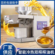 家用小型商用榨油机不锈钢智能温控花生菜籽大豆冷热全自动炸油机