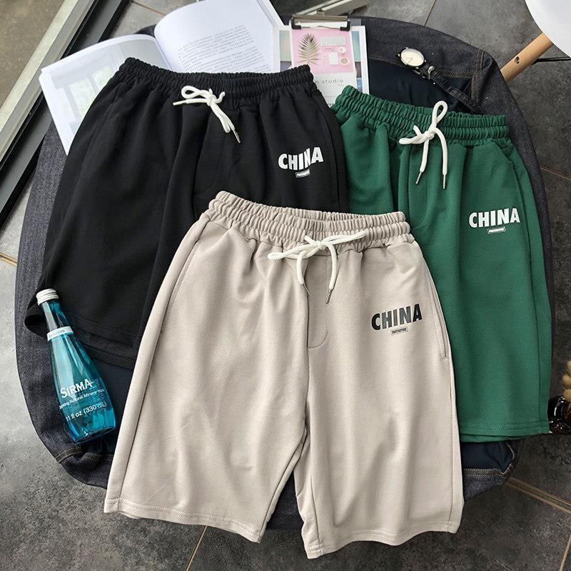 Summer Sports Shorts for Men, Trendy Five-Point Loose Casual Running Mid-Length Shorts, Trendy Brand Ins Hip-Hop Square Dance