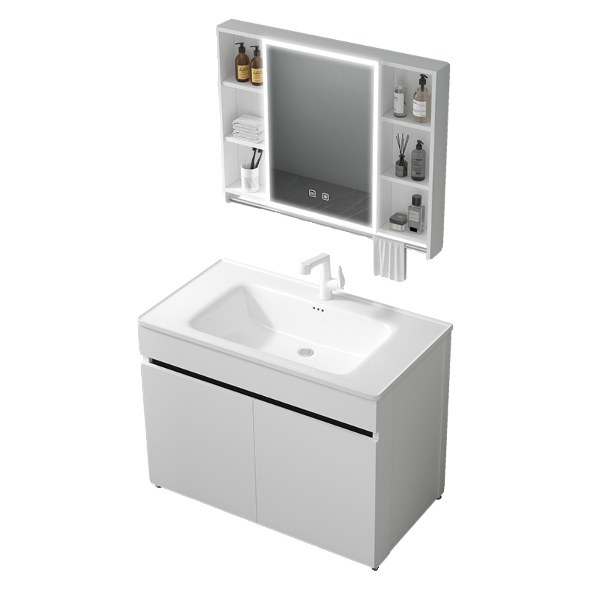 lavabo de balcón tipo piso de abeja lavabo de baño gabinete de lavabo combinado lavabo de lavabo de lavado en todo