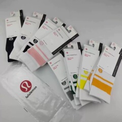 独立包装露露刺繍靴下lulu男女プラティヨガソックス長筒運動百合外着綿靴下