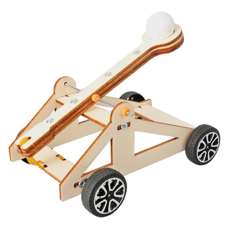 Ciencia y Tecnología pequeña producción DIY catapulta jardín de infantes ensamblados a mano experimento científico enseñanza modelo juguete al por mayor