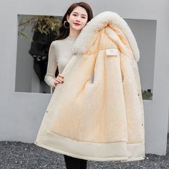 加绒加厚派克服大码棉衣女中长款2025新款收腰显瘦保暖棉袄外套女