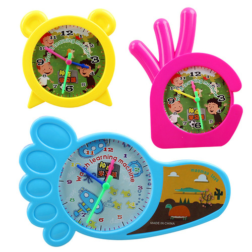 Primary, middle and large class kindergarten primary school students clock learning device teaching aids clock children's toy table 4-5-6 years old