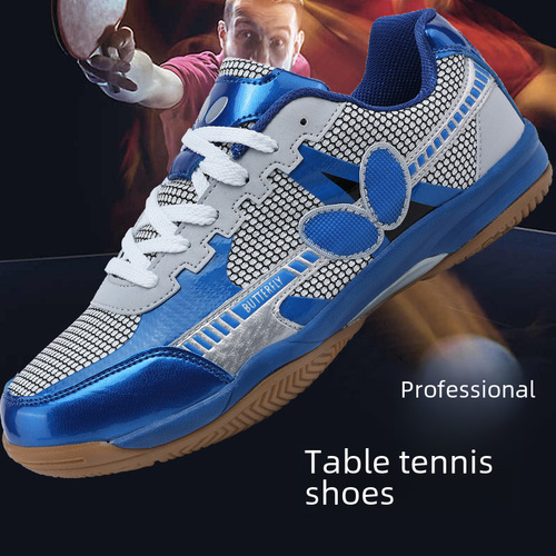 Table tennis shoes for men and women, competitive professional student summer mesh training shoes, breathable and anti-slip, cowhide sole, wear-resistant type