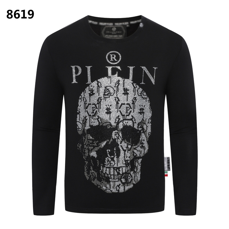 Trendy Brand Philip Plank's New Autumn and Winter Men's Sweatshirt, European and American Street Fashion, Rhinestone Skull Casual Sweatshirt for Men Trendy Brand Philip Plank's New Autumn and Winter Men's Sweatshirt, European and American Street Fashion, Rhinestone Skull Casual Sweatshirt for Men