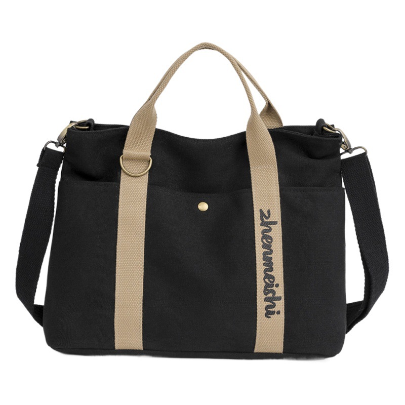 Bolso tote estilo nuevo de primavera y verano, bolso estilo color-blocking, bolso de lona para mujer, bolso de hombro tipo bandolera, bolso de gran capacidad