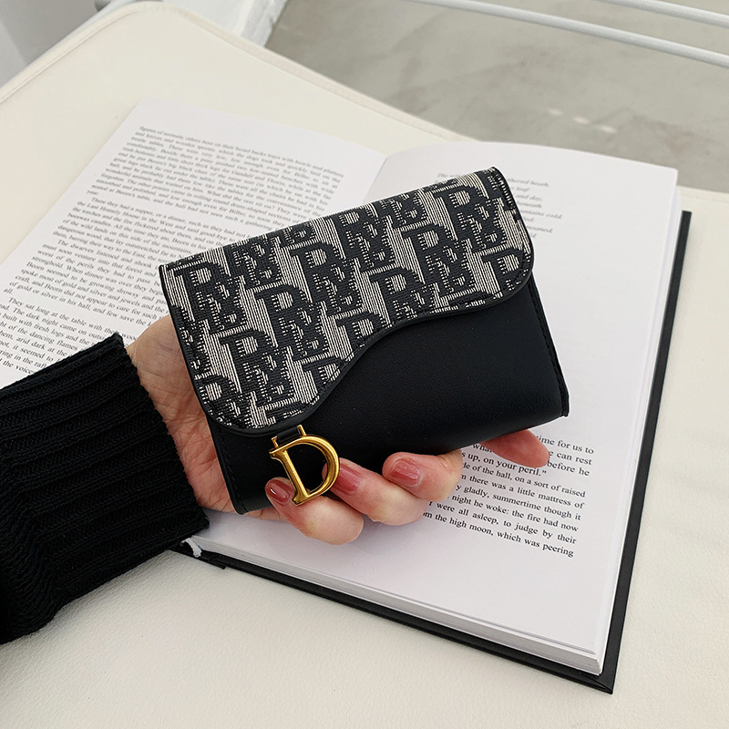 Women's Wallet 2026 New Model Pu Letter Print Card Holder Wallet Clutch Handbag Card Case Letter Print