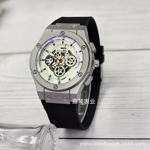 Cross-border foreign trade men's watches fashion quartz watches cross-border silicone tape watches wholesale personalized digital men's watches