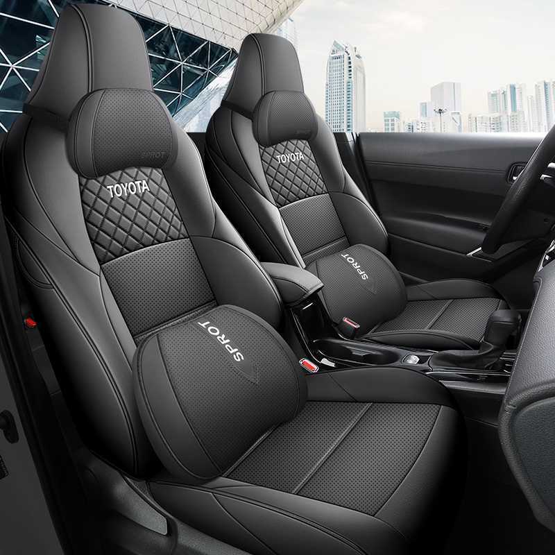 Leather Perforated Breathable Cushion — Universal Modelə uyğun (Original) oturacaq örtükləri - black
