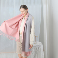 ウールスカーフ女性冬厚い暖かい女性ショールカシミヤスカーフ秋冬男性両面スカーフ卸売