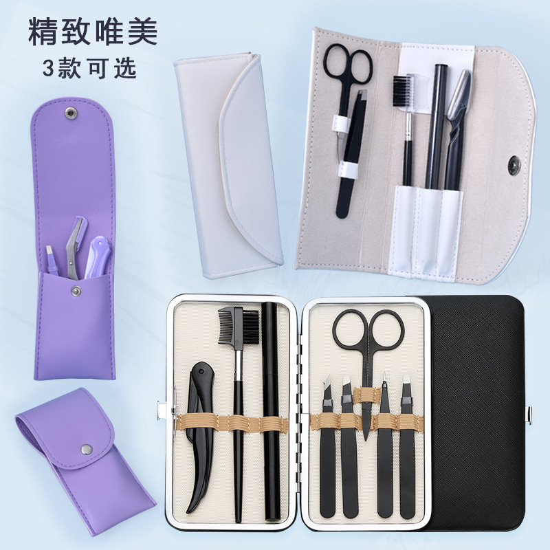 Fabricante Cuchillo de corte de cejas Juego de clips de cejas Cuchillo de cejas Herramientas de belleza Cuchillo de maquillaje Cuchillo de cejas Pinzas al por mayor