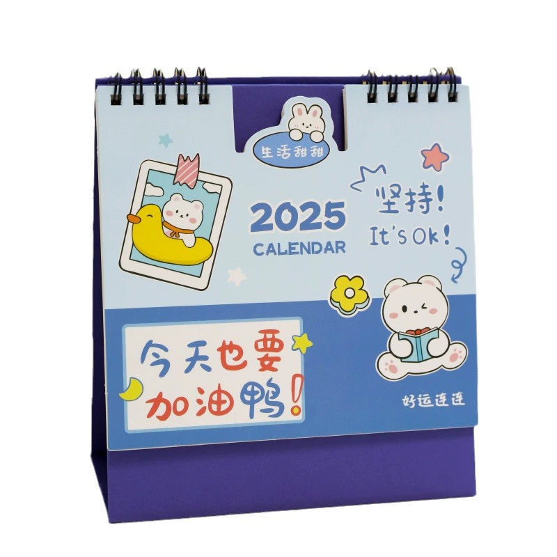 Календарь на столе в виде мультфильма, блокнот, ноутбук, год 2026