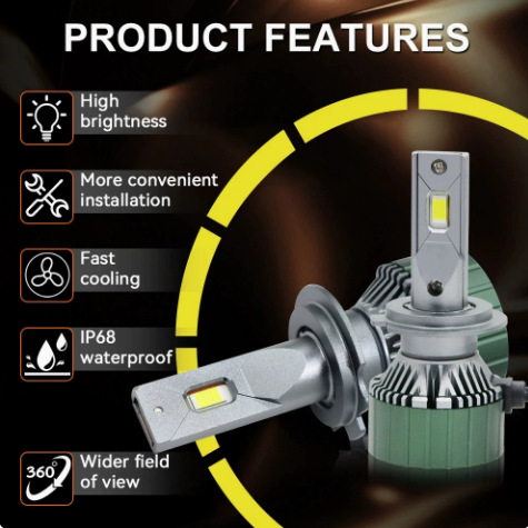 Best-Selling Model M9Pro Car Led Headlights 120W High-Power Single Copper Tube Modified H4 High and Low Beam Integrated Car Lights