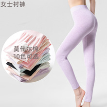 春秋2025年新款女内穿打底裤衬裤女彩棉保暖秋裤薄款宽松弹力线裤