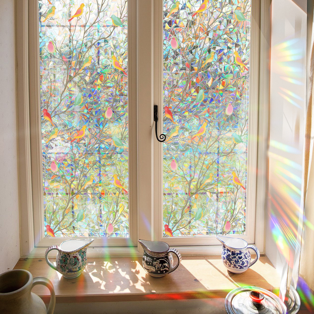 140g Weight Glass paster Home Textiles & Decor Type PVC Material Leaf Pattern Casual, Pastoral Style Casual Pastoral Leaf PVC Glass Paster Wall Art 43