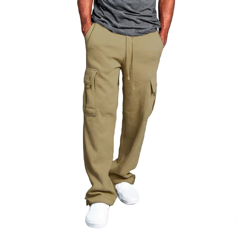 Nuevos pantalones de trabajo de bolsillo europeo y americano de moda de alta calle europeas y americanas retro ocio pantalones de pañuelo para hombre