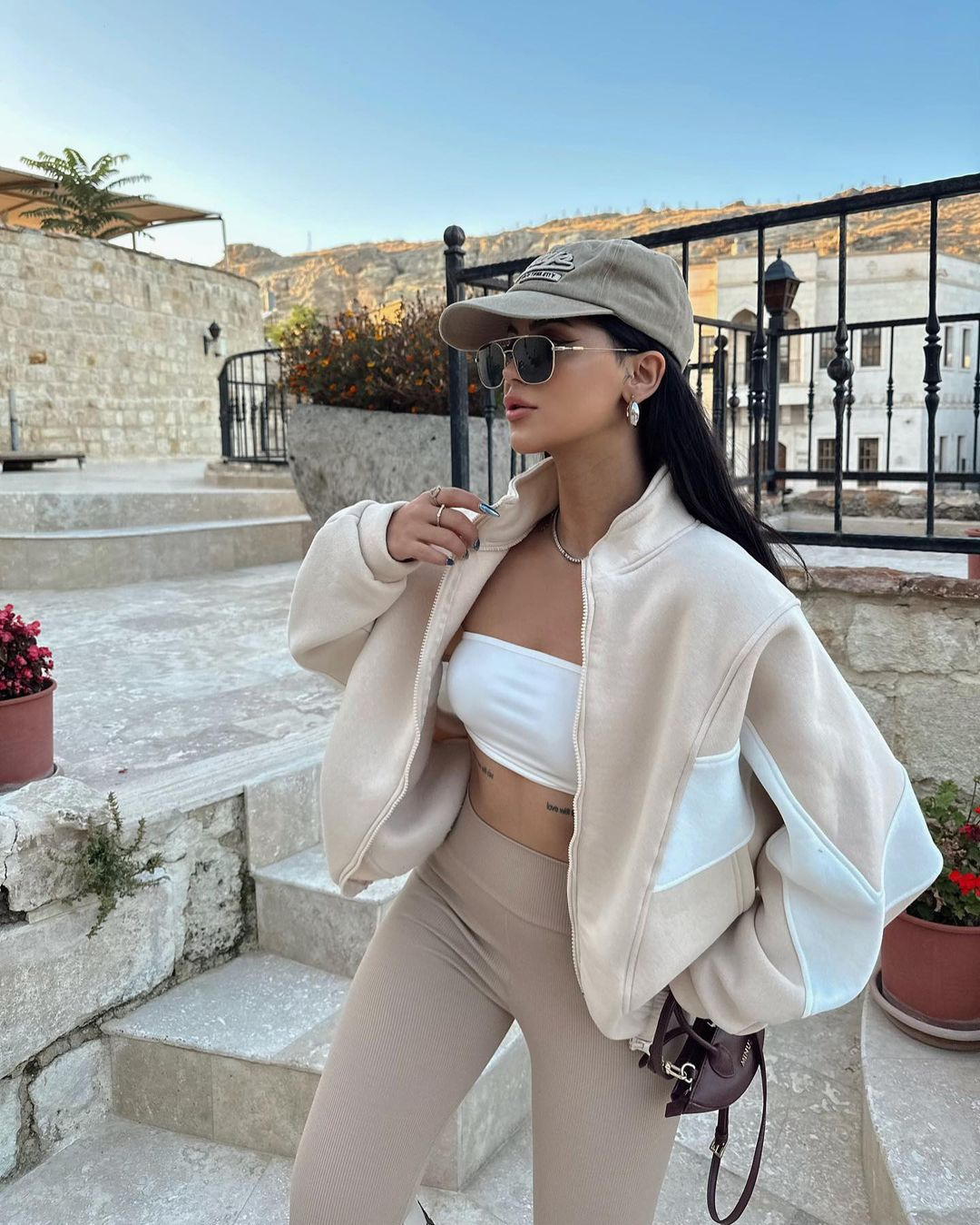 Women's Clothing Loose Casual Versatile Top Long Sleeve Color Block Stand Collar Jacket for Women_voghion.com