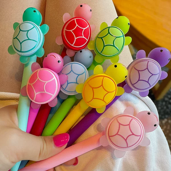 Turtle Ballpoint Pen Press-Type Oil Pen Refill Turtle Press-Type Gel Pen Ball Pen Black Popular Turtle Toy