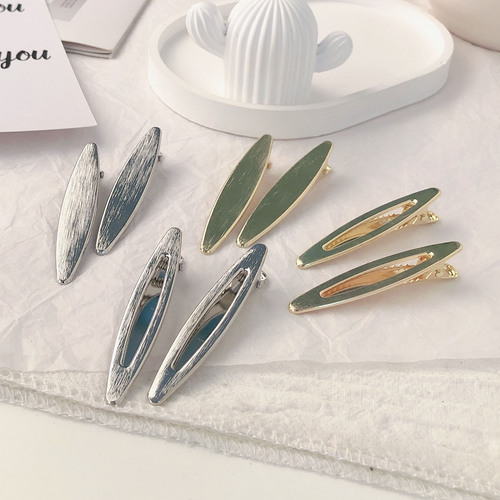 Metal Wire Hair Clip for Women - New Style Straight Clip with High-Grade Edges, Side-Swept Bangs Fringe Duckbill Hair Accessory