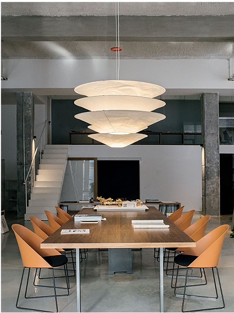 Designer Wabi Sabi Pendel leuchte Janpanese Papier Pendel leuchte für Restaurant Wohnzimmer Shop Kunst LED Esstisch Hängelampe – Detail 6