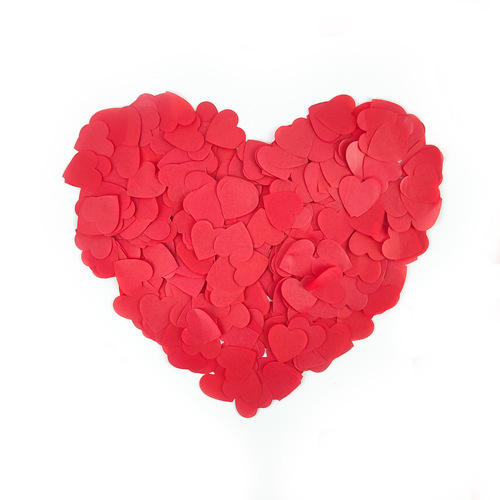 Valentine's Day heart-shaped confetti Amazon confetti paper pieces wedding party heart-shaped throwing confetti multi-colored confetti