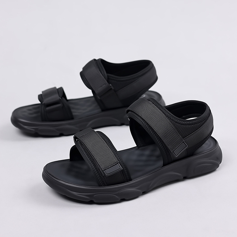 Summer Breathable New 2024 Men's Sandals Casual Breathable Soft Sole Anti-Slip Wear-Resistant Adjustable Slippers Beach Shoes