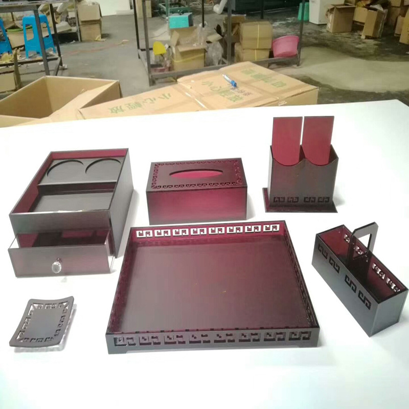 供应透明牙刷纸巾亚克力收纳盒定做抽屉式有机玻璃酒店用品定制