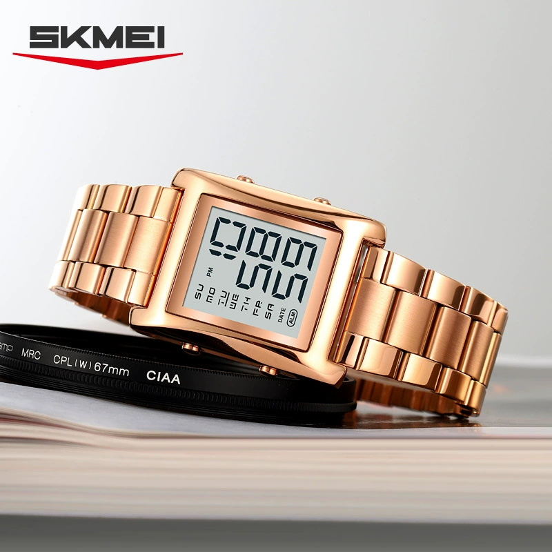 Universal fashionable watch for men and women, waterproof electronic steel belt, wholesale