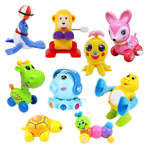 Children's educational cartoon wind-up toys Wind-up toys wholesale street stalls small toy gifts on the chain