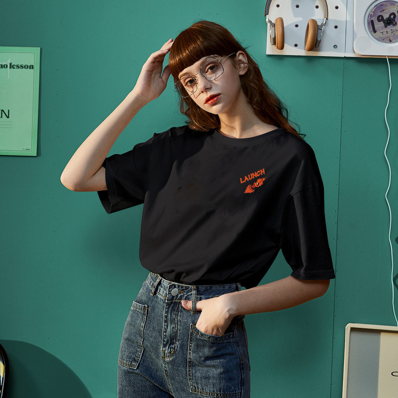 Oversize女装純綿半袖tシャツ女性寛松夏2025新型半袖太ったmm180斤の大きいサイズが痩せている